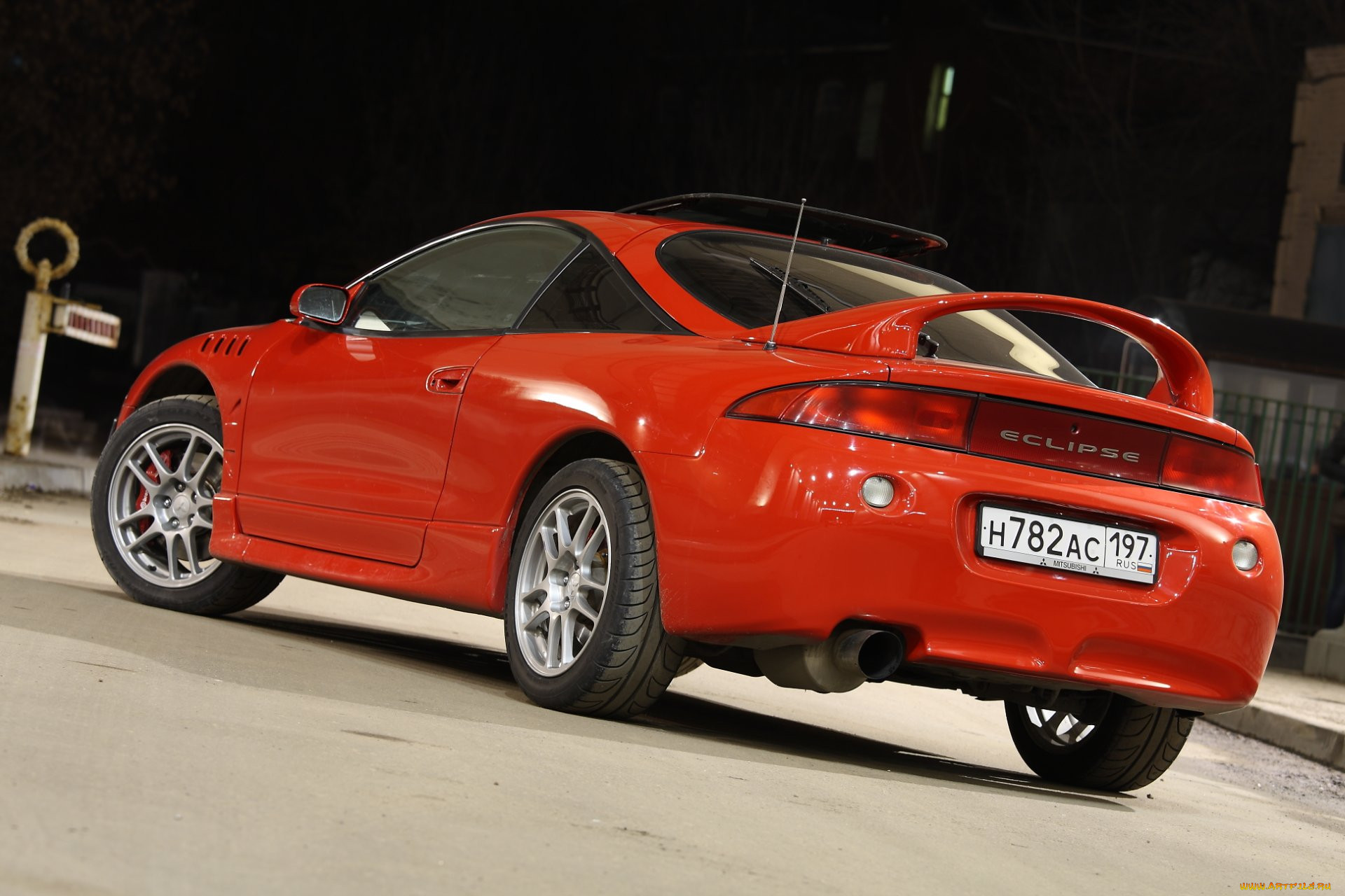 , mitsubishi, spoiler, coupe, red, eclipse